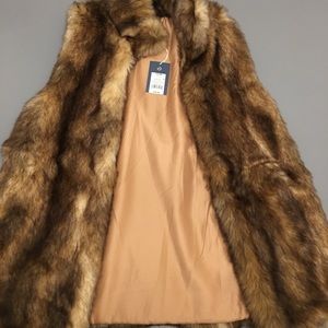 Oversized faux fur vest NWT
